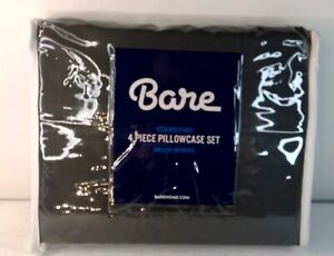 NWT Bare Standard 2pc Pillowcase Set Premium Microfiber-White- Free Shipping