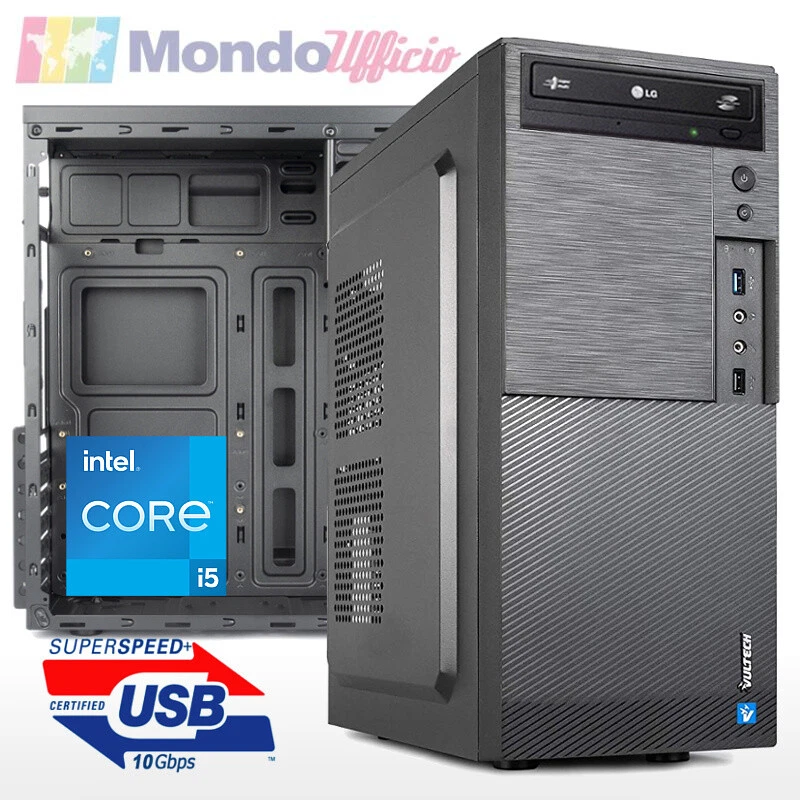 ASSEMBLATI PC Computer Intel i5 12400 6 Core - Ram 16 GB DDR4 - SSD M. 2 500 GB - USB 3.2