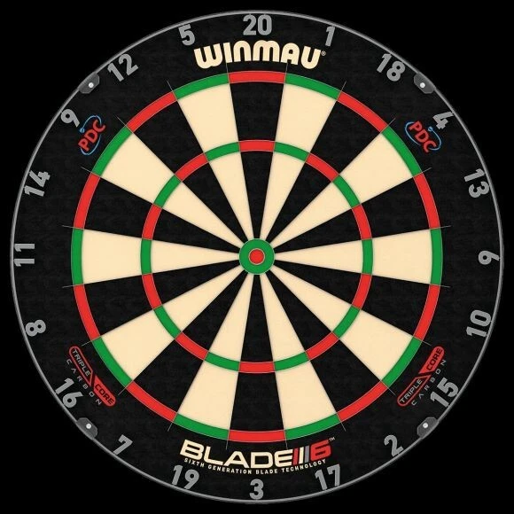 WINMAU BLADE 6 TRI-CORE TRIPLE CORE CARBON DART BOARD 3032