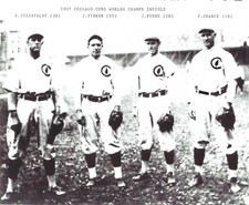 1907 CHICAGO CUBS 8X10 TEAM PHOTO BASEBALL PICTURE TINKER EVERS CHANCE STEINFELD