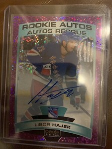 19-20 OPC Platinum Libor Hajek Auto Rookie VIOLET PIXELS NY Rangers 2019