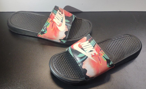 Sandali infradito Nike donna taglia 11 Benassi JDI STAMPA FLOREALE slide spiaggia piscina