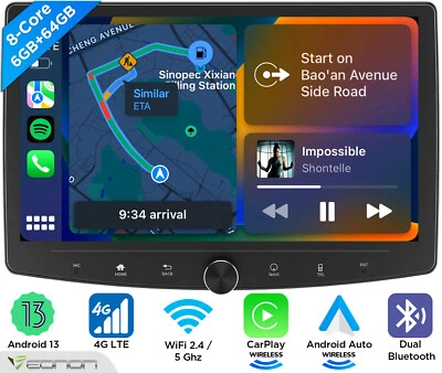 Eonon UA13SK Plus 10.1" Carplay Android 13 GPS WiFi Double 2Din Car Stereo Radio - Image 1 of 4