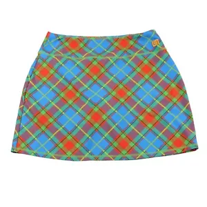 Loudmouth Womens Sz Medium Golf Skort Multicolored Plaid Check Pattern Athletic - Picture 1 of 8