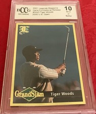 2001 Legends Magazine #NNO Tiger Woods 2000 U.S. Open BCCG GRADE 10 CARD 🐐￼￼￼
