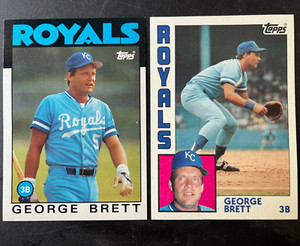 1984/86 TOPPS SUPER - GEORGE BRETT #13/14 KANSAS CITY ROYALS