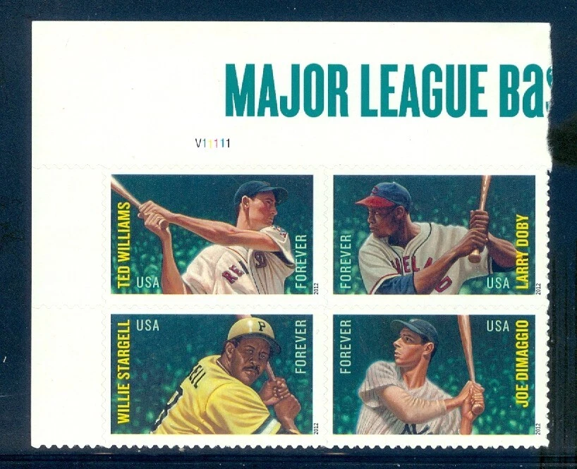 US 4694-4697 Major League Baseball,  Plate Block V11111/4, Mint OG NH - Image 1 of 1