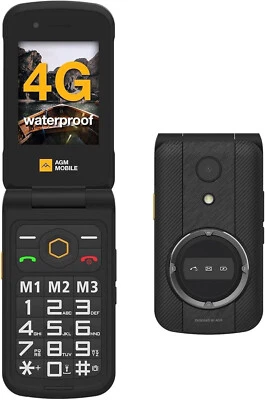 Cellulare a Conchiglia per Ipovedenti, Compatibile Apparecchi Acustici Tasto SOS - Immagine 1 di 4