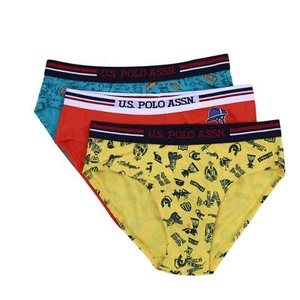3 U.S. Polo Assn. Boys Kids Brief Underwear Soft Comfortable Fabric 5 - 12 Year - Picture 1 of 2