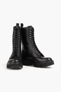 UVP417€ GRENSON Leder Kampfstiefel US8,5 UK6 EU39 schwarz extraleichte Sohle - Bild 1 von 8