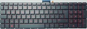 Teclado QWERTZ con iluminación roja HP Pavilion 15-AB 15-AB200 15-AE 15-AS 15-AH - Imagen 1 de 2