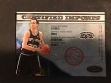 2009-10 Panini Certified #8 Manu Ginobili Certified Imports #D 420/500 - SPURS