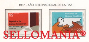1987 AÑO PAZ PEACE DOVE HANDS PALOMA 92 / 93 ** MNH GUINEA ECUATORIAL TC21953 - Picture 1 of 1