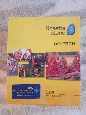 Rosetta Stone Deutsch German Level 1,2,3,4, & 5 Discs NO CODE CDs Only 2014 - Image 1 of 2