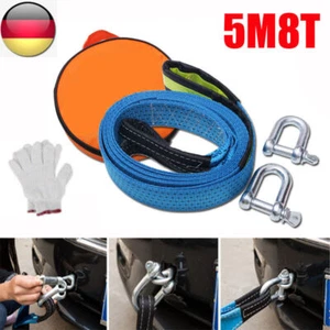 Abschleppseil 5M 8T Abschleppgurt Zugseil LKW Abschlepp Seil Gurt Bergegurt Auto - Bild 1 von 13
