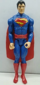 DC Comics Superman 12" action figure Mattel 2014 29cm well used with cape - Picture 1 of 10