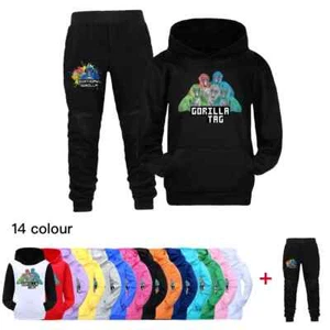 Gorilla Set Kids Hooded Sweatshirts Jogging Pants 2pcs Suit Tracksuit set new - Picture 1 of 38