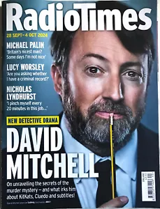 RADIO TIMES DAVID MITCHELL Michael PALIN Nich LYNDHURST Sep-Oct 2024 TV Magazine - Picture 1 of 2