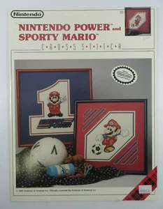Vtg SPORTY SUPER MARIO BROTHERS Cross Stitch Pattern Booklet Leaflet NINTENDO - Picture 1 of 3