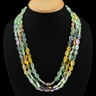 Natural Multicolor Fluorite Necklace Untreated 3 Strand Genuine Beads