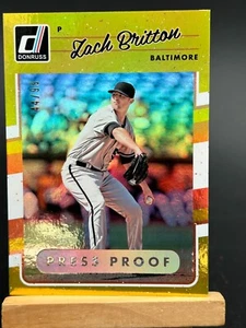 2017 Donruss Press Proof Gold #58 Zach Britton /99 - Picture 1 of 2