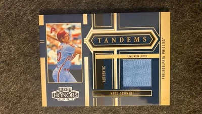 Camiseta deportiva 2004 Playoff Honors Tandems Dual GU 30/100 J Thome Mike Schmidt Phillies Foto 1 de 2