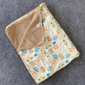 Garbanzo Marrón Sherpa Oso Zorro Búho Crema Bosque Bosque Bebé Manta Garbanzo Guisante - Imagen 1 de 8