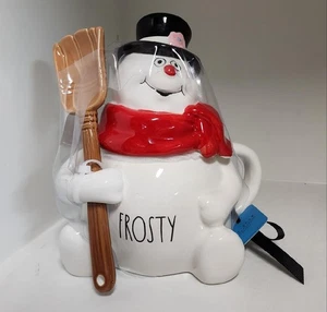 NEW Rae Dunn FROSTY The Snowman Mug Snowflakes Double Sided - Picture 1 of 4