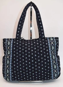Vera Bradley Zip Tote Bag in "Seaport Navy" Pattern - Picture 1 of 12