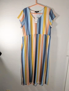 Suzanne Betro, Streifen, Taschen, Freizeit, Kurzarm XL NEU - Bild 1 von 8