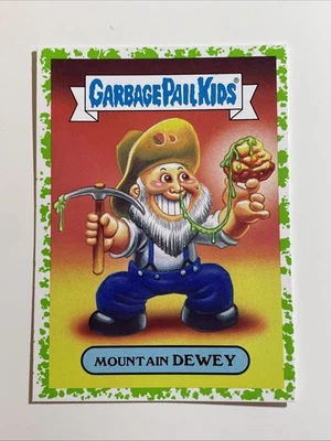 2016 Garbage Pail Kids Mountain Dewey Green Parallel 5a US Historical Event - Image 1 of 2