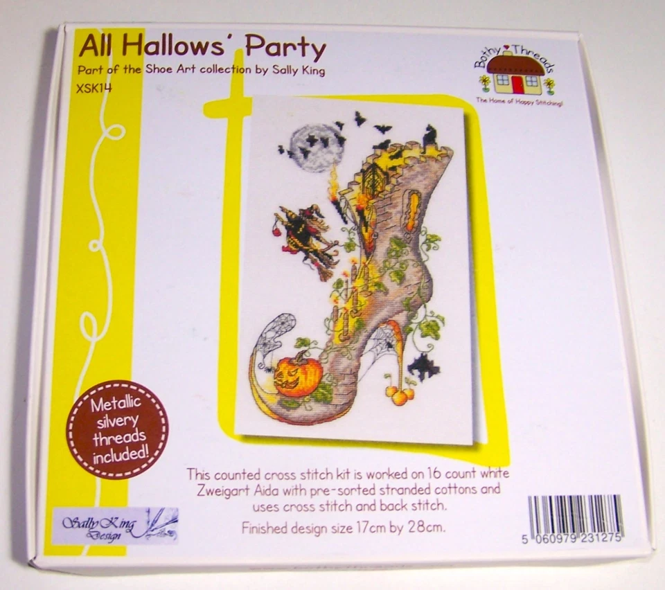Bothy Threads ALLHALLOWS PARTY Kit Punto de Cruz Contado ARTE DE ZAPATOS HALLOWEEN Foto 1 de 1