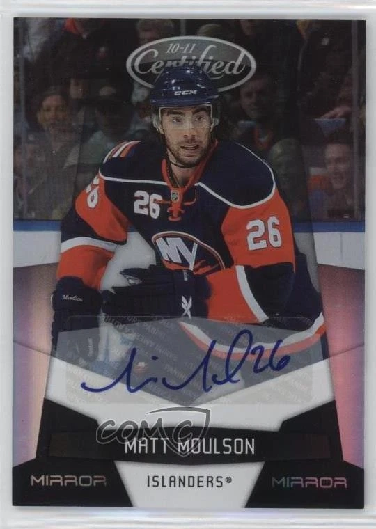 2010-11 Certified Mirror Black Signatures 1/1 Matt Moulson #91 Auto 0c3 - Image 1 of 3