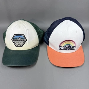 Patagonia Hats Snapback Mesh Back Multicolor Trucker Caps Baseball Hat Lot Of 2 - Picture 1 of 24