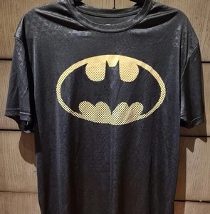 Batman DC Comics Heroes Herren All Over Logo T-Shirt SS Shirt Blk Gelb | Gr: L - Bild 1 von 3