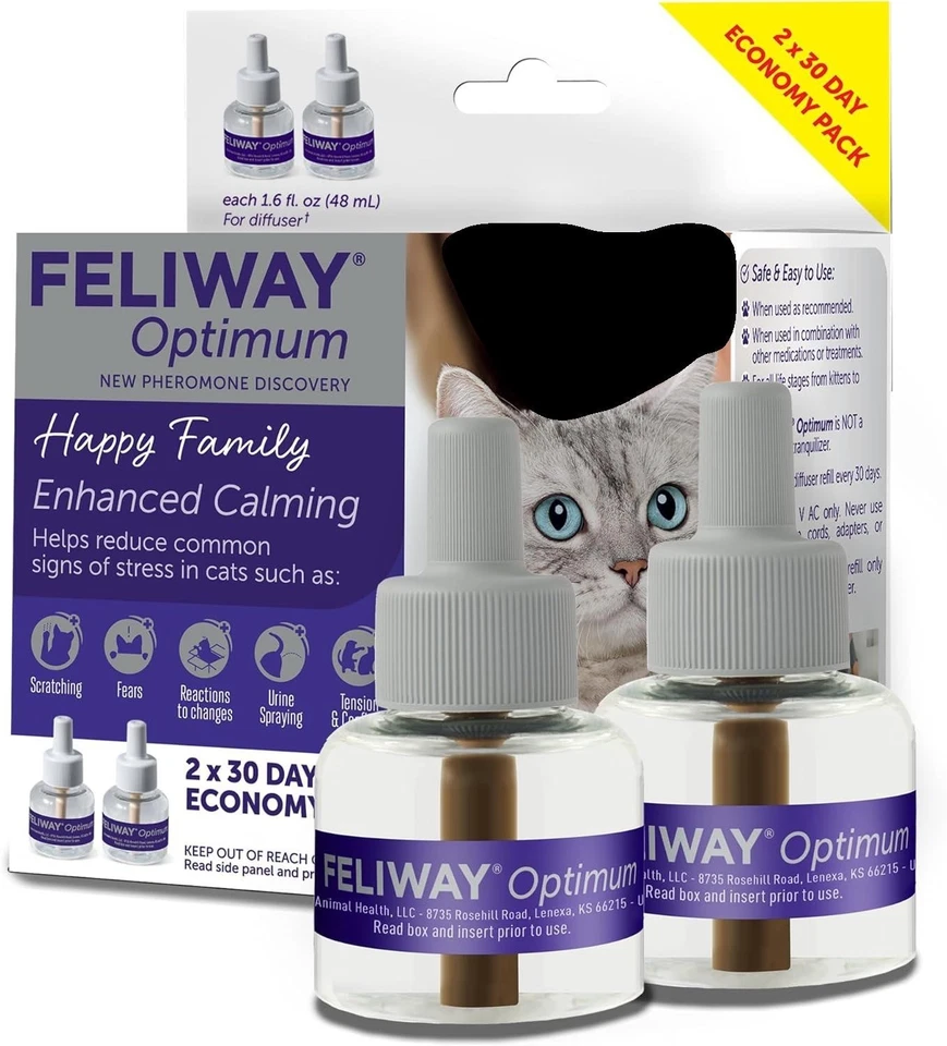 FELIWAY Optimum Enhanced Calming Pheromone 30-Day Refill 2 Pack - Image 1 of 1