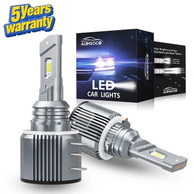 Pair H15 LED Headlight Bulbs High Beam Bright White For Volkswagen GTI 2010-2018 - Image 1 of 4