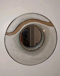 VTG Luisa Baldinger Santa Fe Studio Art Pottery Retro Speckle Glaze Mirror 11"  - Picture 1 of 21