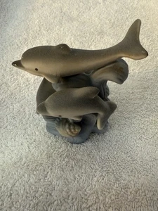 Dolphin Ceramic Figurine 4.5” Tall - Picture 1 of 10