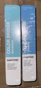 2 x Pantone Color Bridge Reference Guide Swatch Books: Coated & Uncoated - Picture 1 of 2