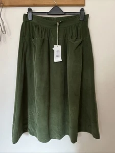 Toast Needle Corduroy Green Skirt 14 - Picture 1 of 9