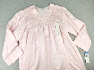 Pigiama da notte Miss Elaine XL ROSA floreale pizzo fiori manica lunga nuovo con etichette - Foto 1 di 15