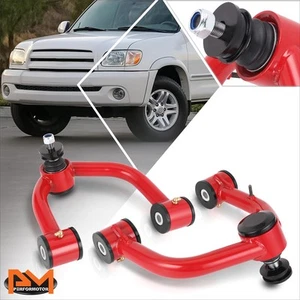 For 00-07 Toyota Tundra Sequoia DOM Steel Tubular Front Upper Control Arms Red - Picture 1 of 6