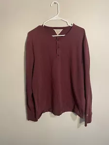 Camisa Henley de manga larga Rag Bone para hombre XL algodón granate - Imagen 1 de 9