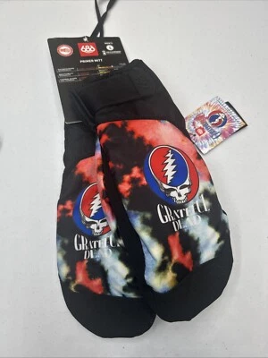 Grateful Dead x 686 Nebula Tie-Dye Primer Infidry Mitts Mens Large Ski Snowboard - Image 1 of 2