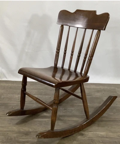 Rare Antique Handmade Boston Rocker Beautiful Cover