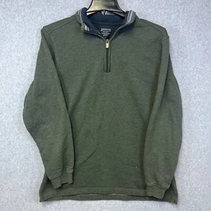 Arrow Sweater Men's Large Army Green Long Sleeve Pullover 1/4 Zip Casual - Picture 1 of 7
