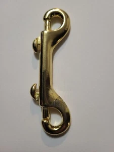 Gancho a presión de doble cara de latón sólido de 3 1/2". liberación del pulgar. cordón de correa - Imagen 1 de 5