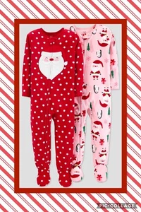 Conjunto de pijama de Papá Noel a rayas de lana para bebés niñas - Solo uno hecho por Carter's - Imagen 1 de 3
