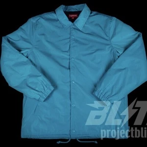 FW16 SUPREME OLD ENGLISH COACHES JACKET BLUE SIZE M MEDIUM 2016 - Picture 1 of 4